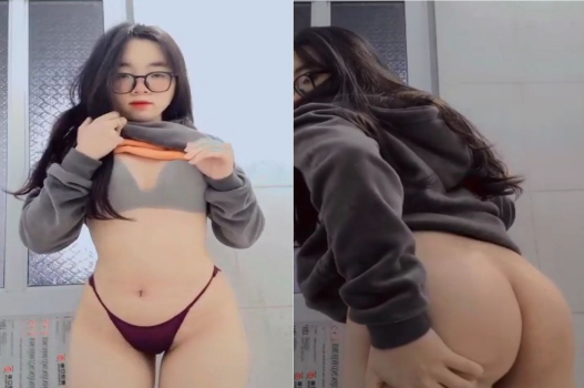 Sex em gái mới lớn kính cận mông to